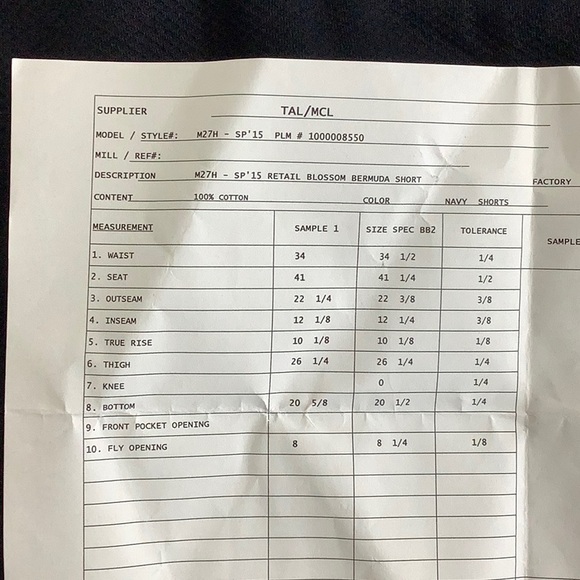 Brooks Brothers 1818 Blossom Bermuda button fly Navy shorts size 34 NWOT - Picture 15 of 16